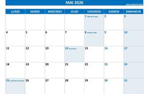 Calendrier des Tournois du BCV Mai 2026