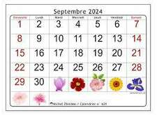 Calendrier du mois de septembre 2024