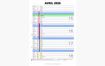 Calendrier des Tournois du BCV Avril 2026